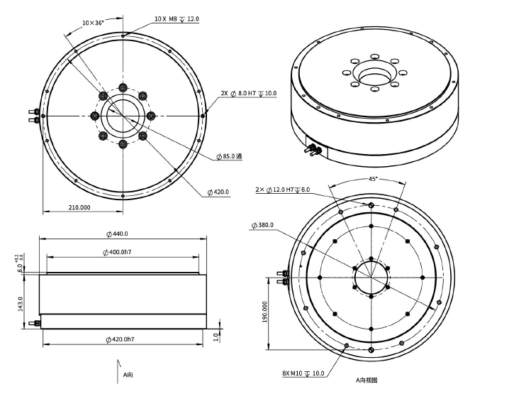 EDDR440-H143-MI外轉子力矩電機 EDDR440-H143-MI外轉子力矩電機